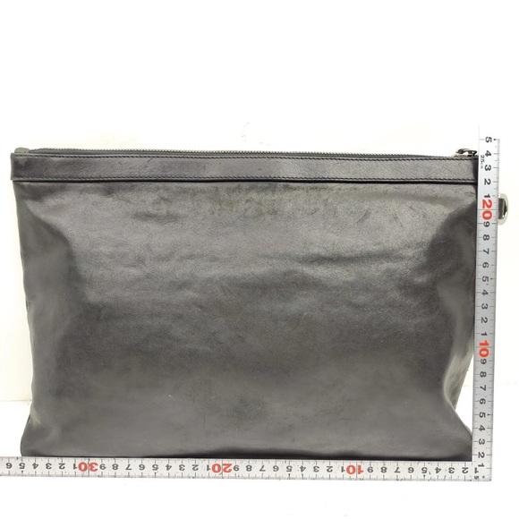 Jimmy Choo Black Star-Studded Large Leather Clutch Women's Bag - Picture 10 of 12